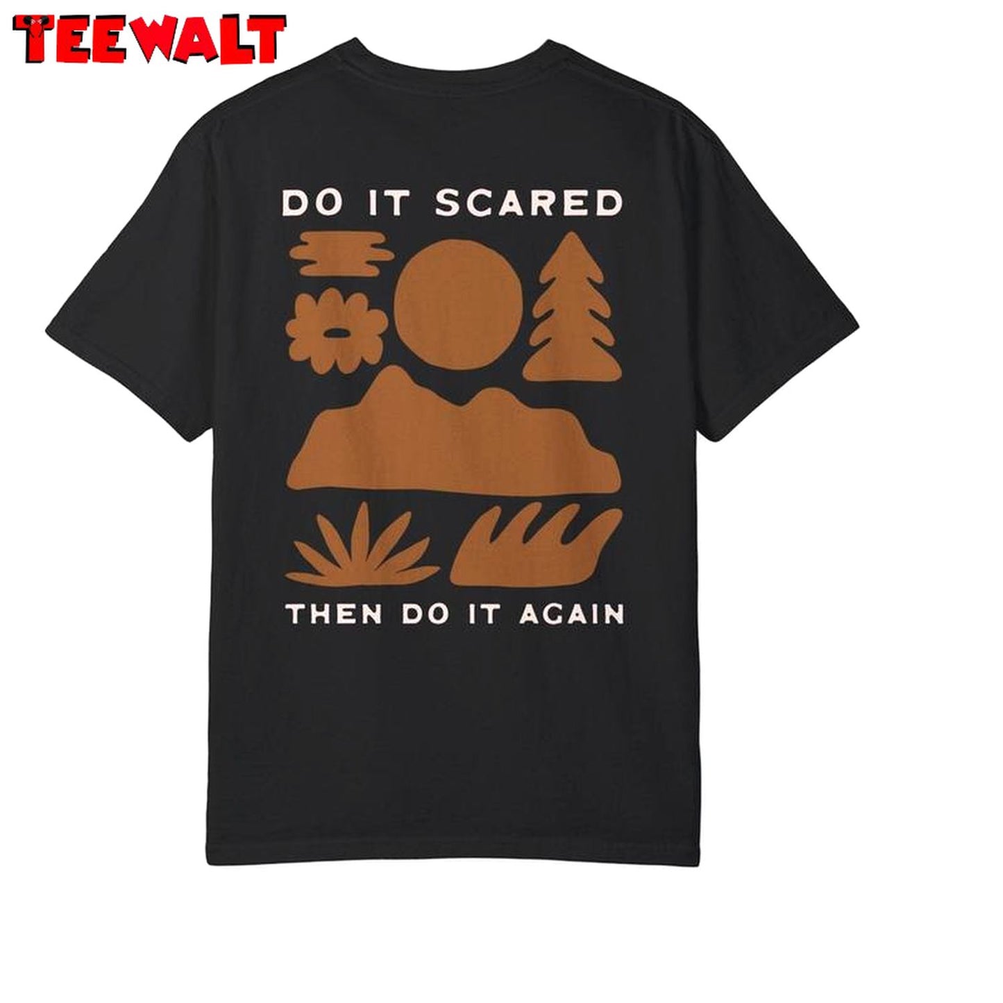 Do It Scared Comfort Colors Sweatshirt , Trendy Then Do It Again Crewneck Long Sleeve