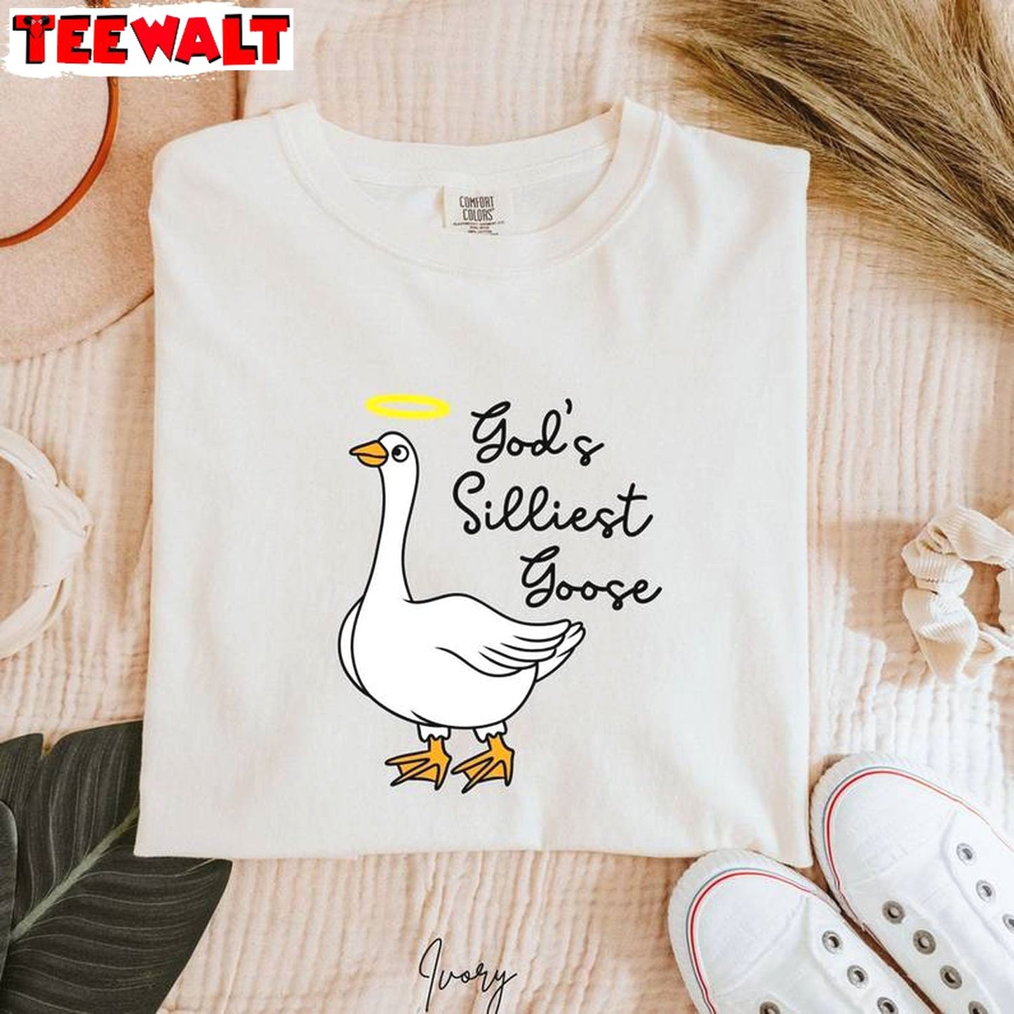 Comfort God's Silliest Goose T-shirt, Christian Inspired Crewneck