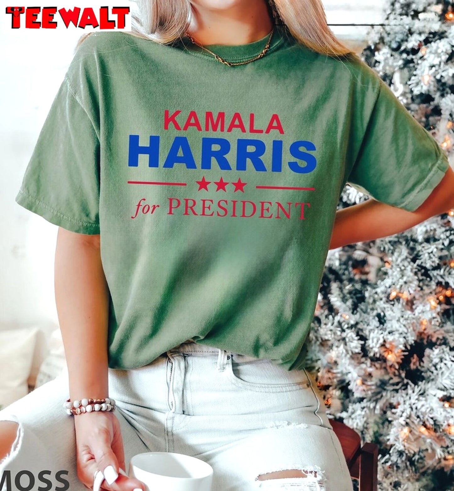 2024 President Kamala Harris Shirt, Girl Power Short Sleeve Crewneck