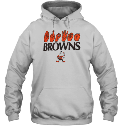 Cleveland Browns Sign Language Hands T-Shirt