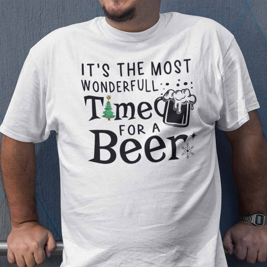 Beer Christmas Tree Shirt It's The Most Wonderfull Time For A Beer