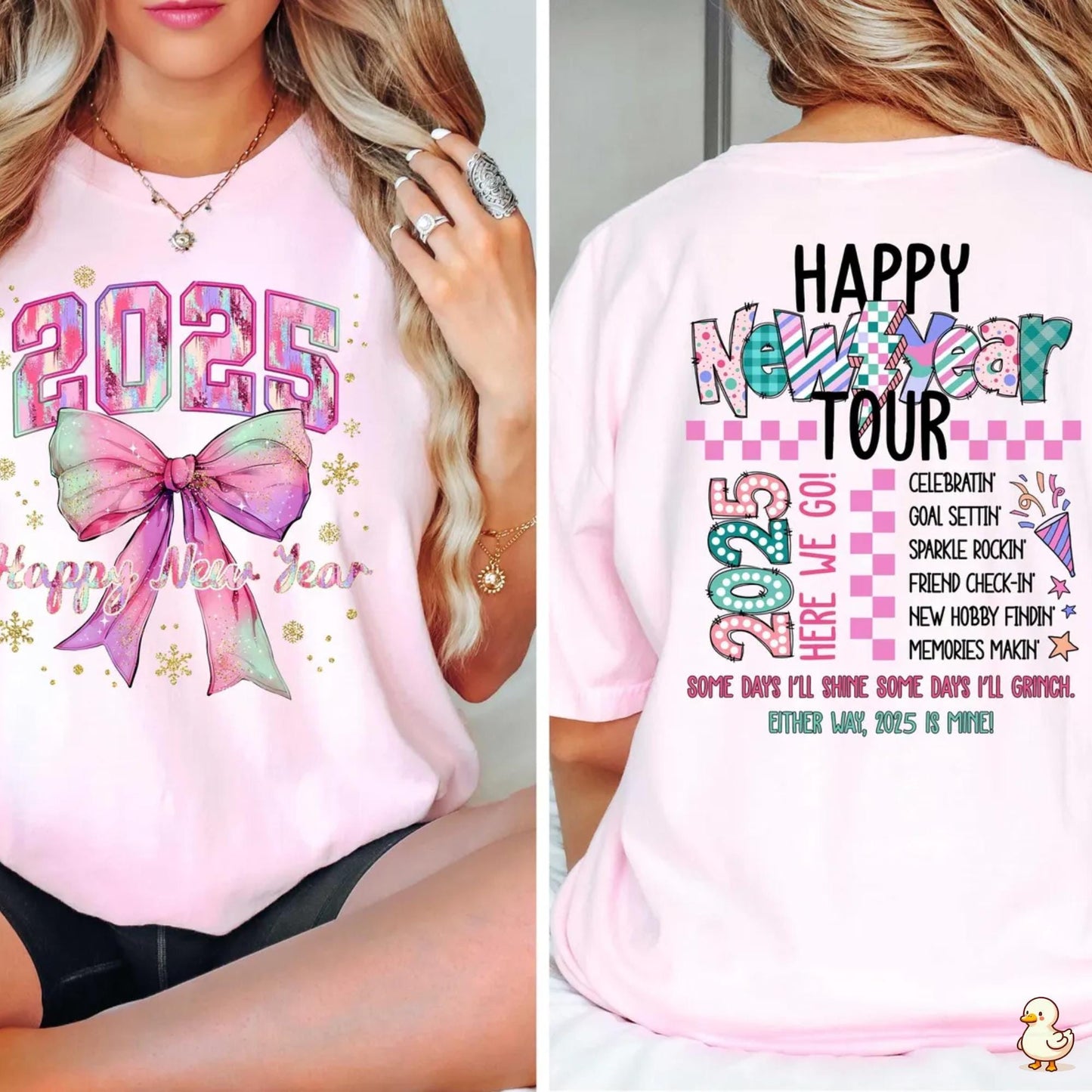 Happy New Year 2025 Retro Tour Gift Shirt