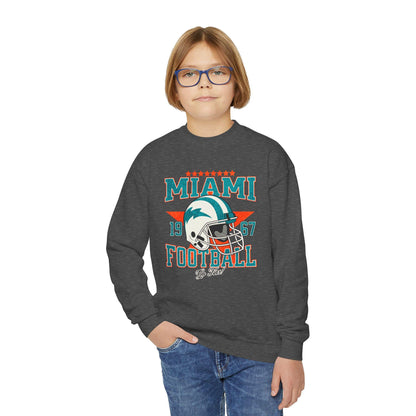 Miami Football Youth Sweatshirt - Retro Game Day Football Apparel