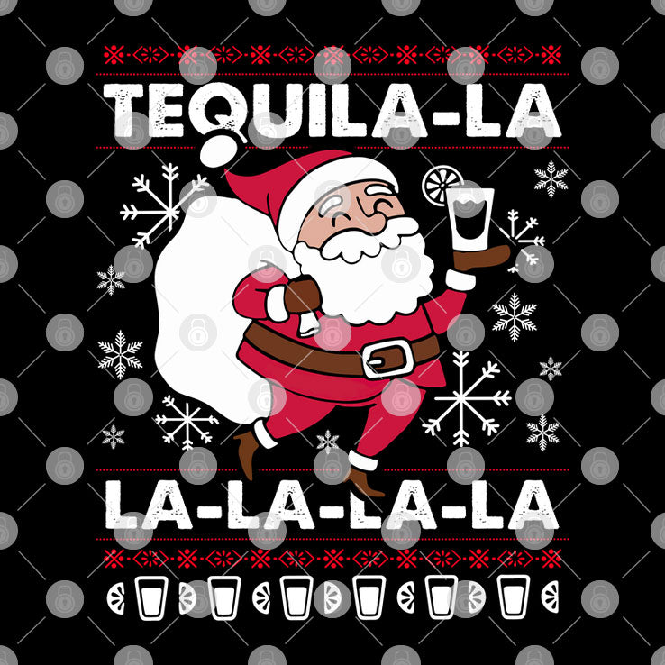 Santa Tequila Shirt Tequila La La La La La