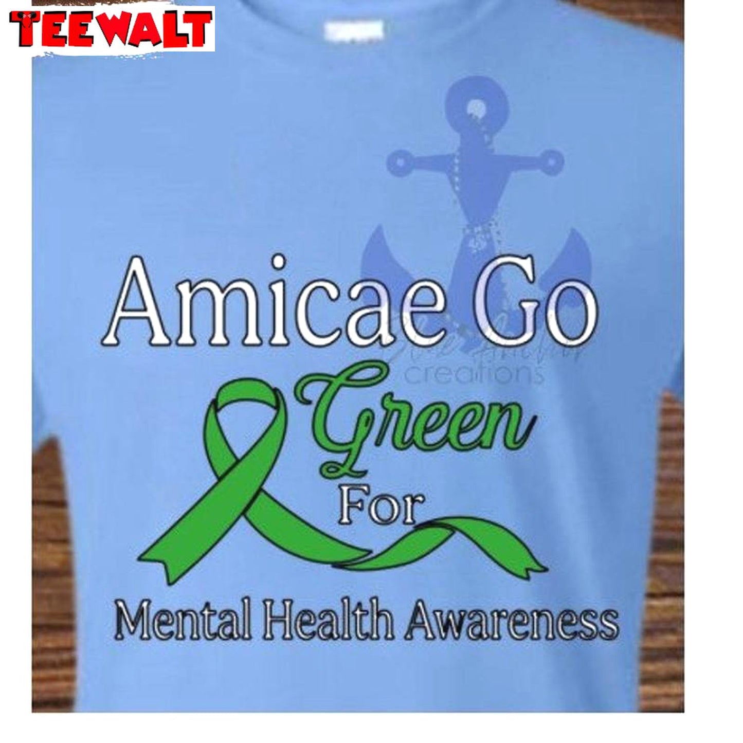 New Rare Amicae Go Green Sweatshirt , Mental Health Awareness Long Sleeve