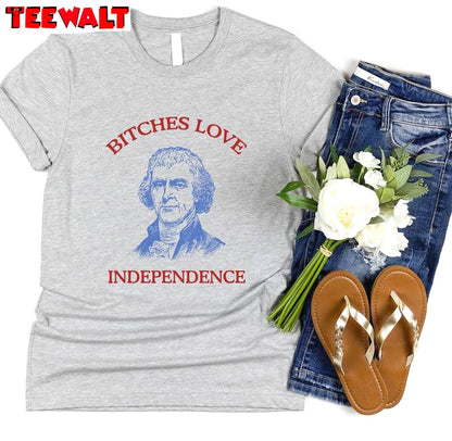 Funny 4th Of July Unisex Hoodie, Groovy Bitches Love Independence