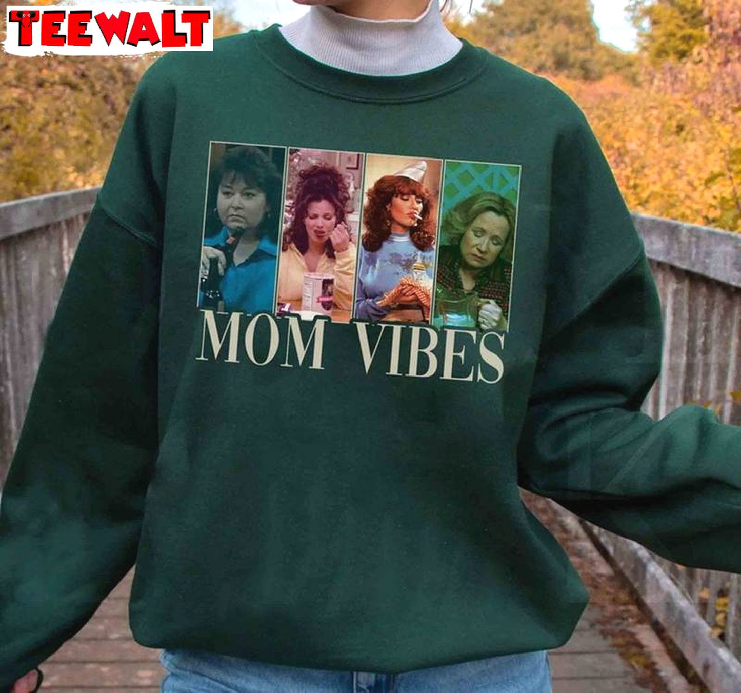 Mom Vibes Shirt, Funny Sarcastic Mom Sitcom Unisex Hoodie Short Sleeve