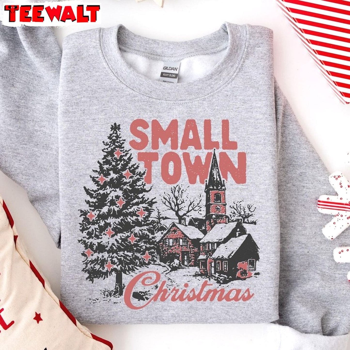 Small Town Christmas Sweatshirt, Cute Holiday CountrShirt