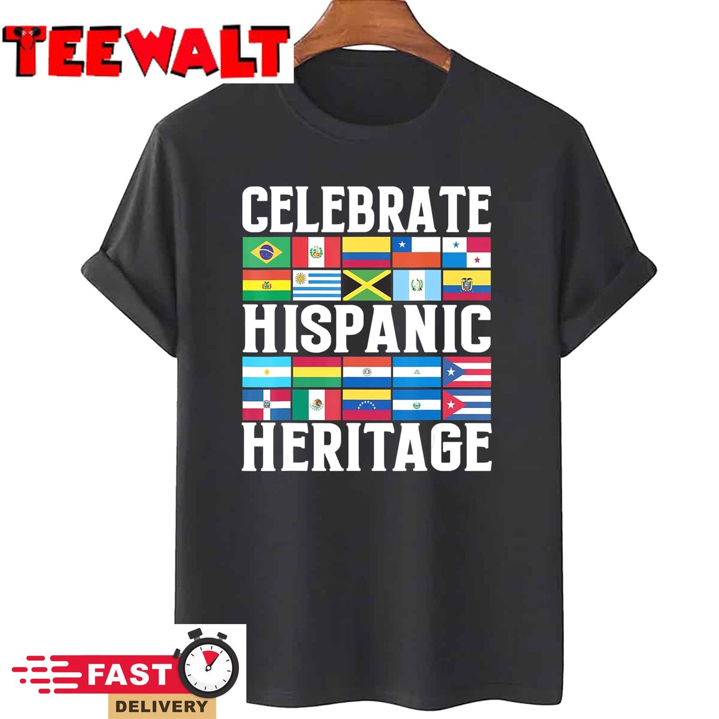 Hispanic Heritage Month Latino Flag all Countries T-Shirt