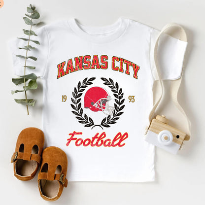 Kansas City Football Toddler Shirt - Kids Game Day Retro Apparel