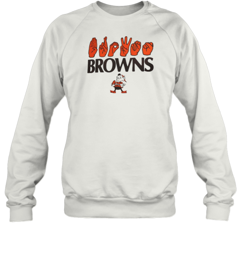 Cleveland Browns Sign Language Hands T-Shirt