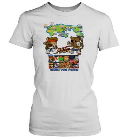 Cats And Street Fighter Roof Fighter Choose Your Fighter T-Shirt