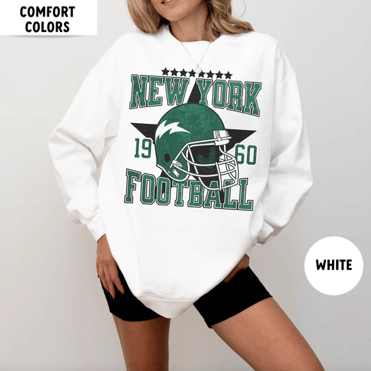 Vintage New York Jet Football Sweatshirt - Aaron Rodgers Crewneck Style