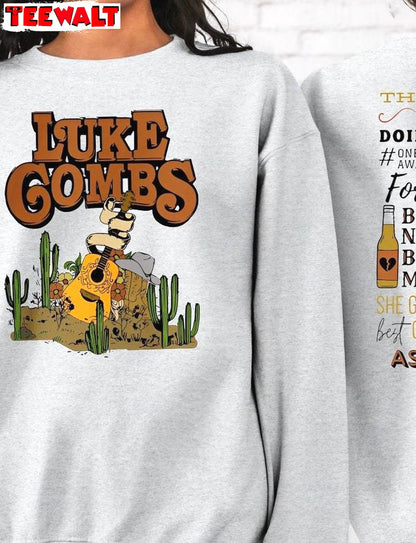 Luke Combs World Tour Inspirational Shirt, Neutral Country Music Sweatshirt Unisex Hoodie