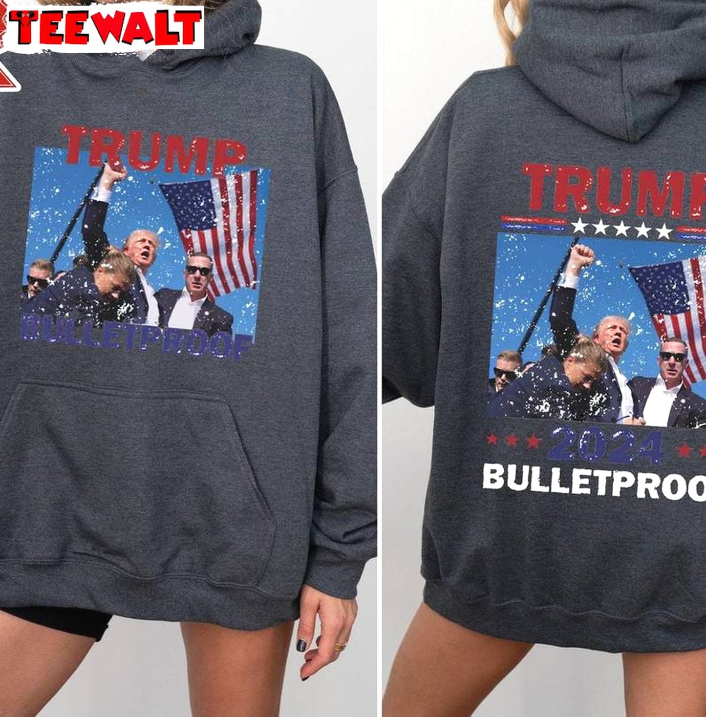 Donald Trump Shooting Crewneck, Limited Trump Bulletproof Shirt Sweater