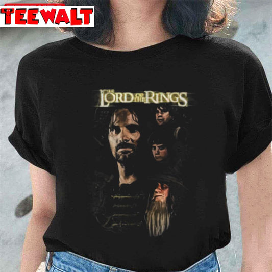 Lord Of The Rings Distressed Group Unisex T-Shirt