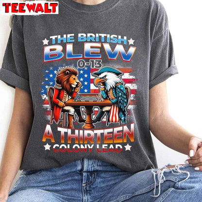 American Patriot Baseball Short Sleeve , Trendy British Blew 13 Colony Lead