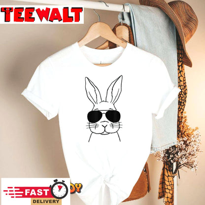 Easter Day Bunny Face Sunglasses Men Boys Kids Easter T-Shirt