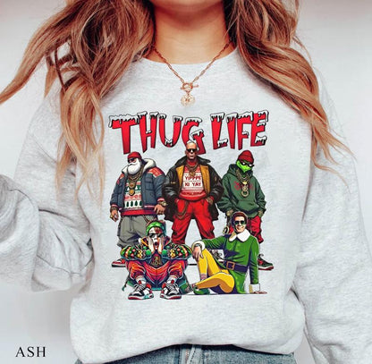 Thug Life Christmas Tee, Funny Shirt For Movie Fans