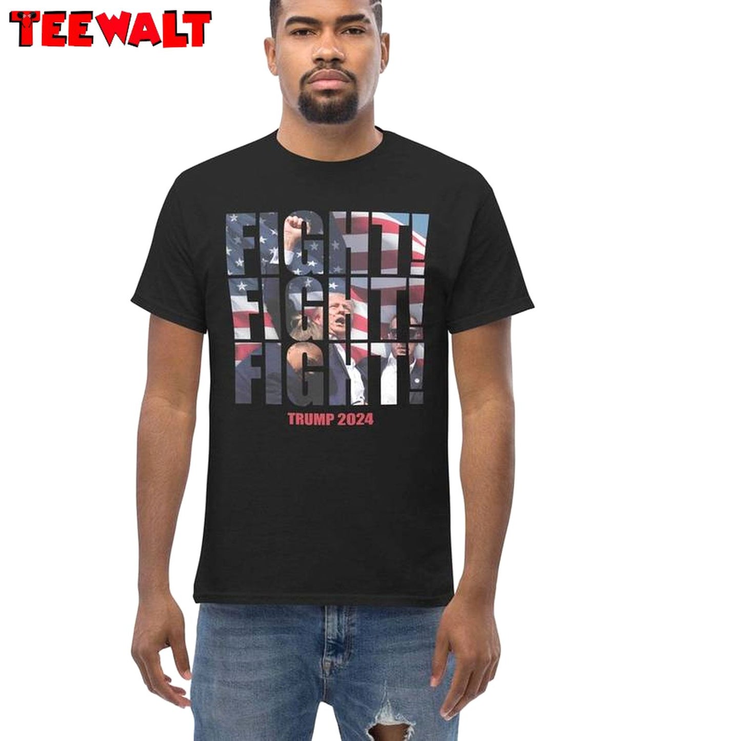 Trump Fight Inspirational Shirt, Trump Assassination Photo