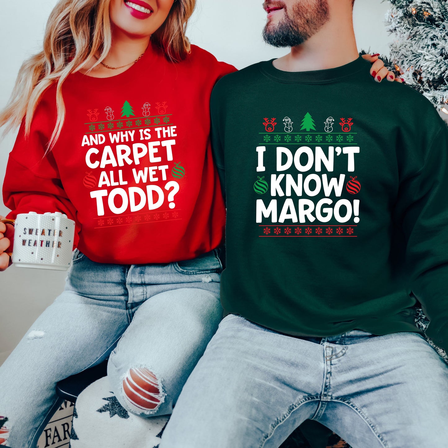 Christmas Vacation Todd And Margo Matching Sweatshirt Set