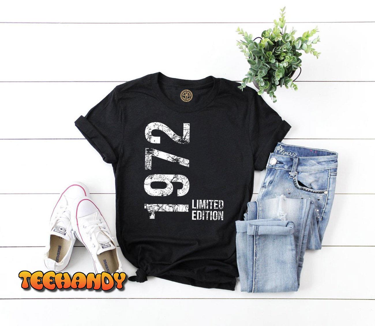 50th Birthday 50 Years Man Woman Retro Vintage 1972 Gift T-Shirt