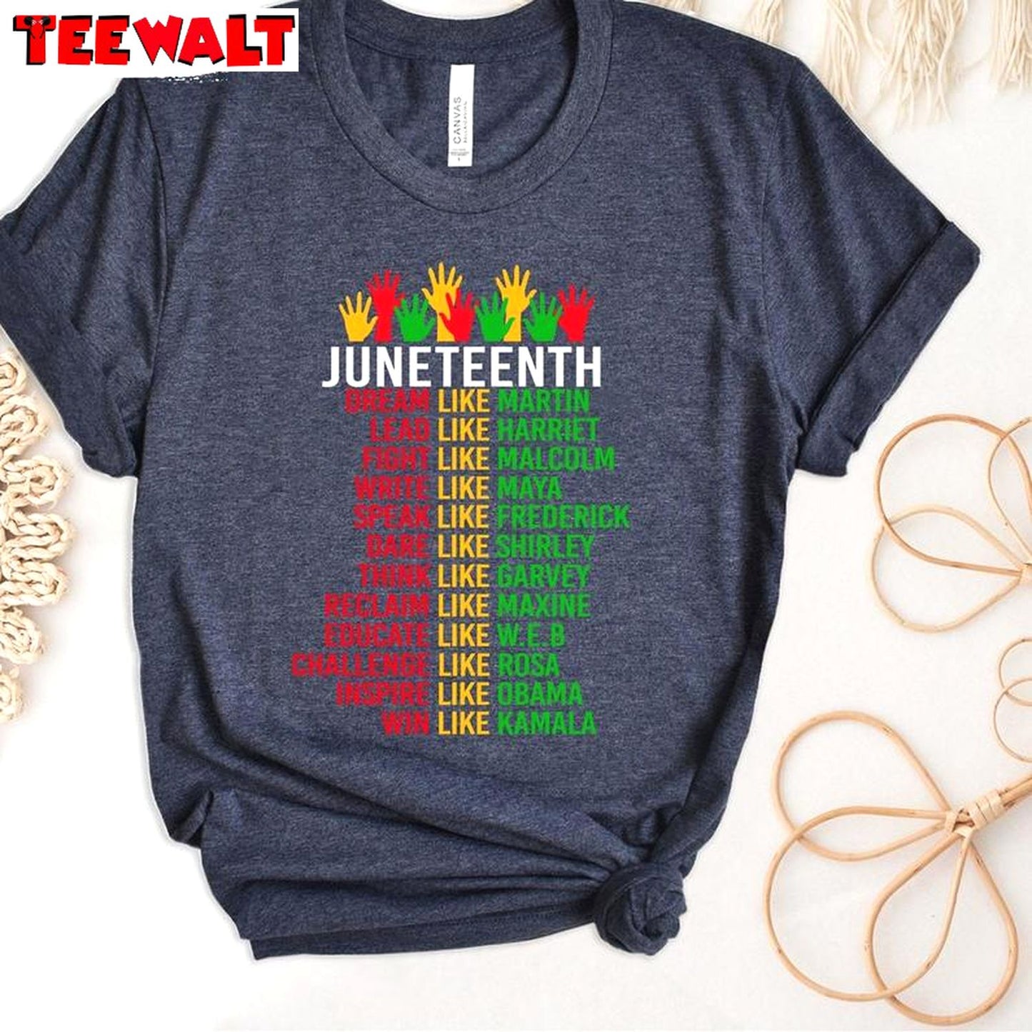 Unique 1865 Juneteenth Shirt, Groovy Dream Like Leaders Long Sleeve Crewneck