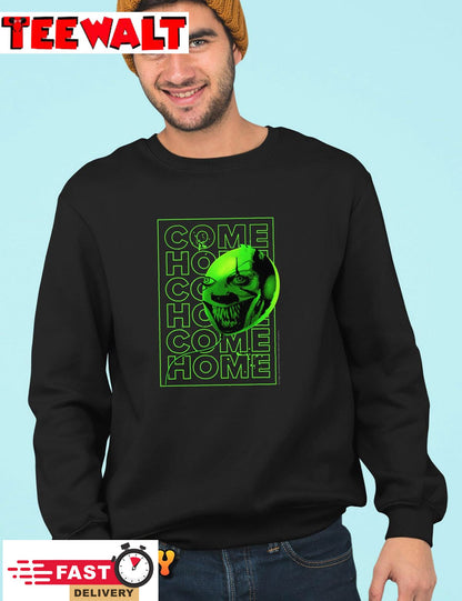 IT Movie Pennywise Come Home Neon Text Long Sleeve T-Shirt