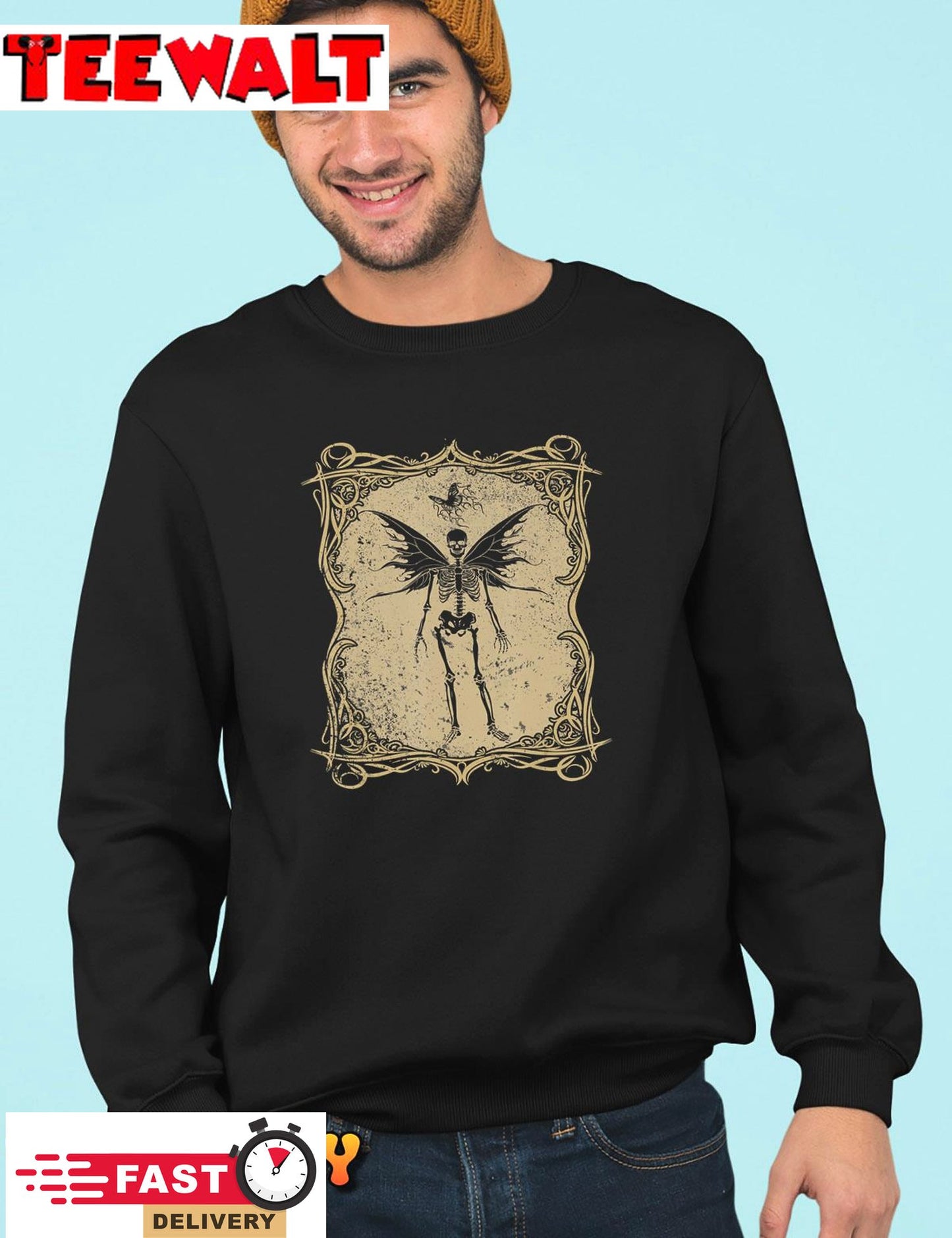 Fairy Grunge Aesthetic Butterfly Skeleton Fairycore Gothic T-Shirt