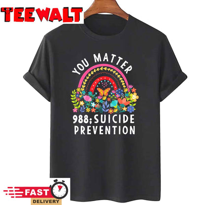 Rainbow You Matter 988 Suicide Prevention Awareness Ribbon T-Shirt 967006