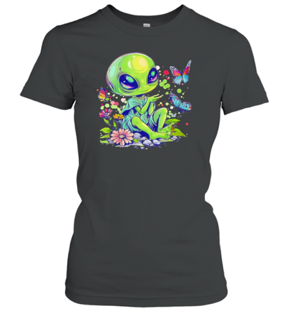 Alien Girl With Flowers T-Shirt