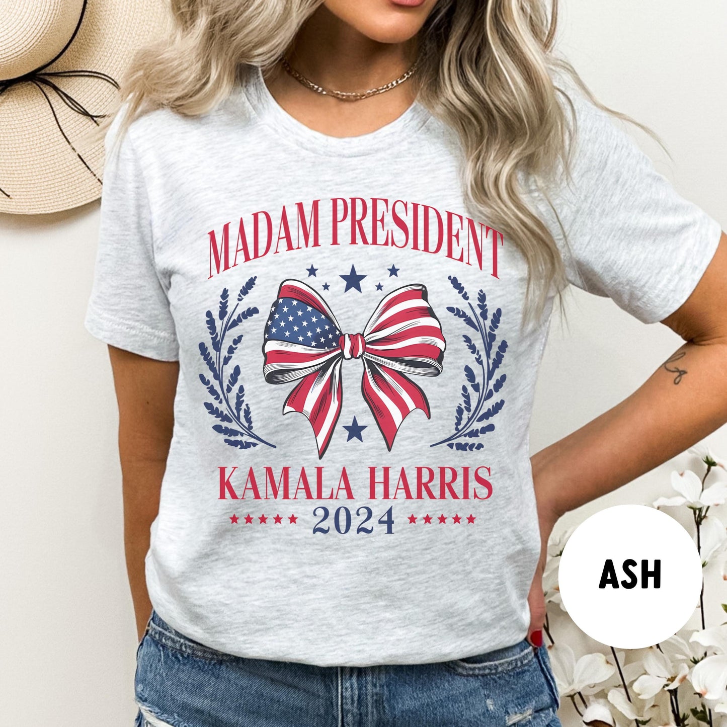 Kamala Harris 2024 Boho Retro Election Shirt Vote Blue Lgbtqia Rainbow Tee