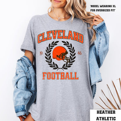 Cleveland Football Sweatshirt - Retro Browns Fan Crewneck Gift For Fans