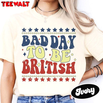 Inspirational American Patriot Unisex Hoodie, Groovy Bad Day To Be British