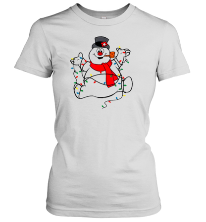 Frosty The Snowman Christmas Lights Teacher T-Shirt