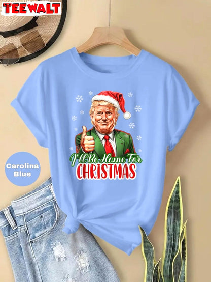 Funny Trump 2024 Santa Claus T Shirt, Christmas Holiday Tee