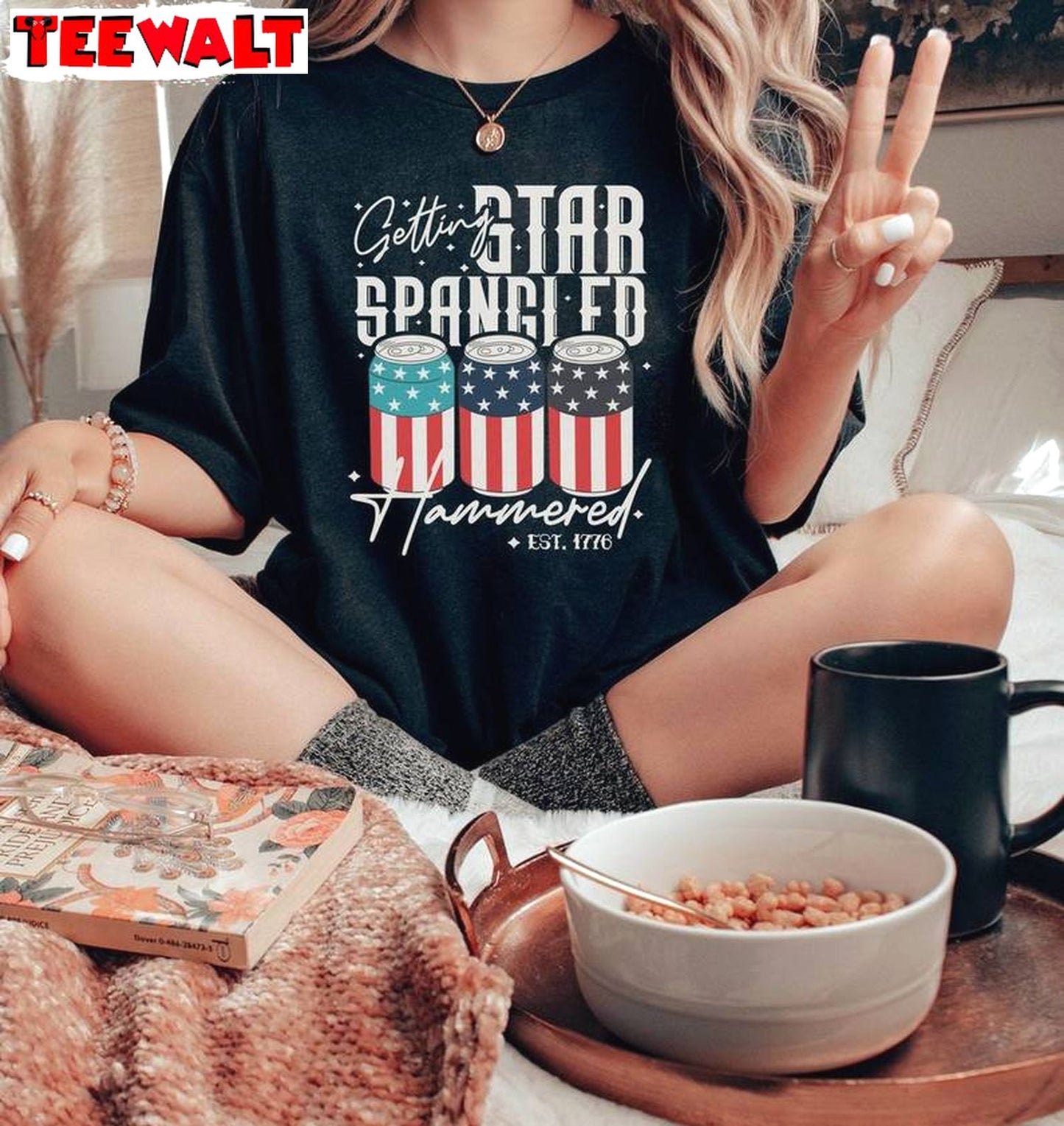 Memorial Day Short Sleeve , New Rare Getting Star Spangled Hammered Shirt Tank Top