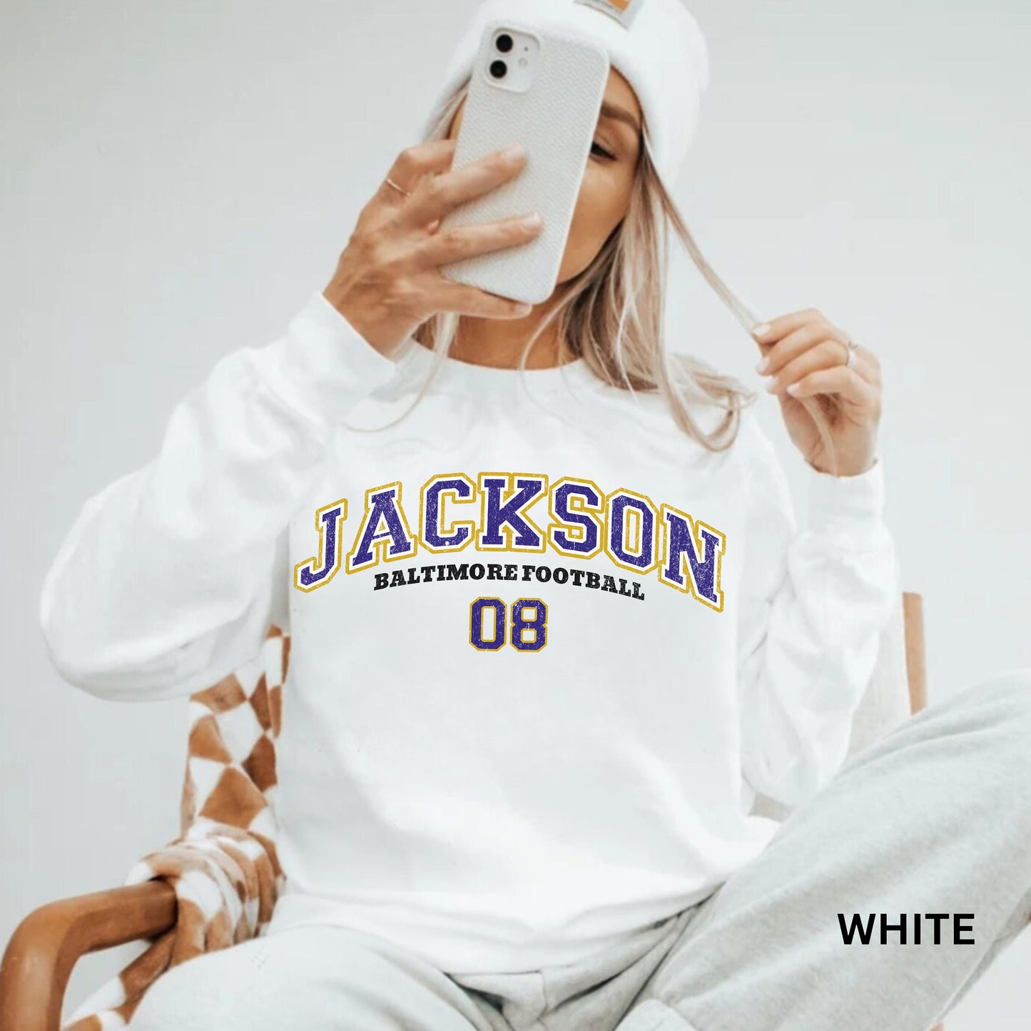 Lamar Jackson Sweatshirt - Baltimore Raven Football Crewneck Shirt