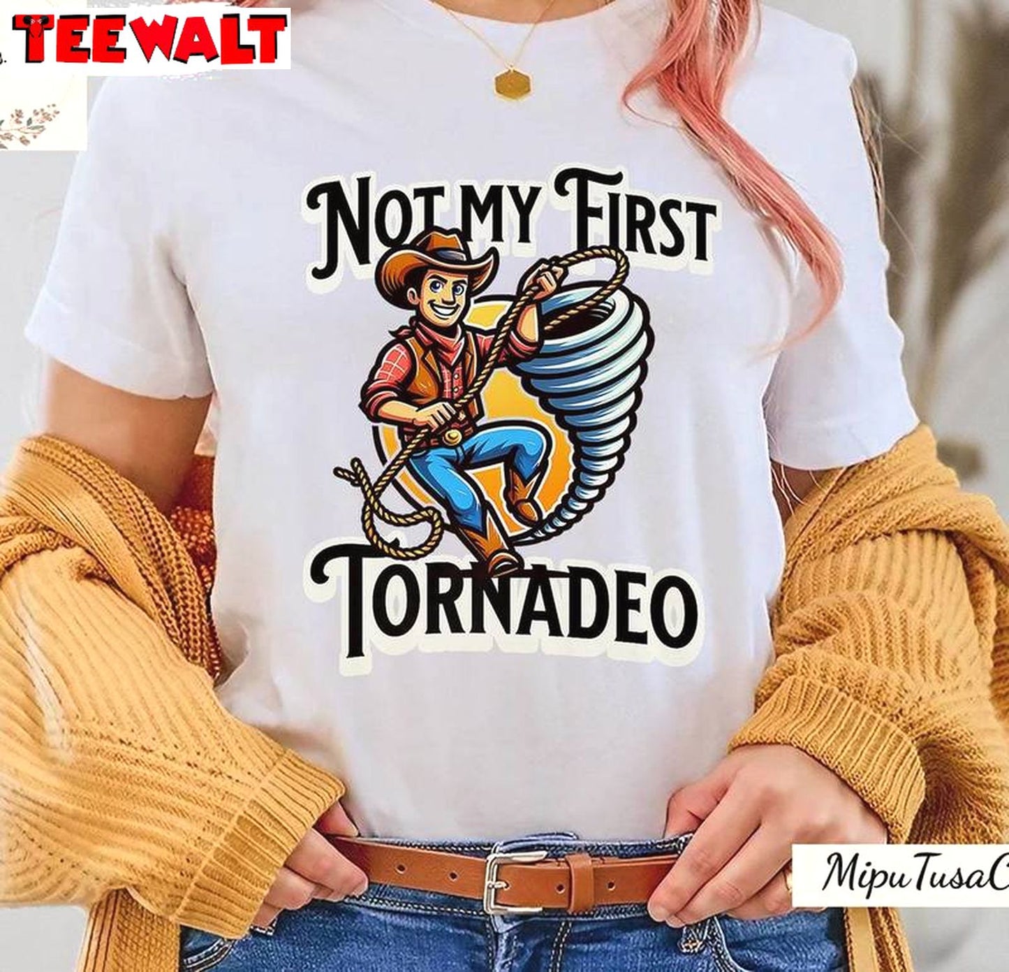 2024 Not My First Tornado Shirt, Tyler Owens Unisex Hoodie Long Sleeve