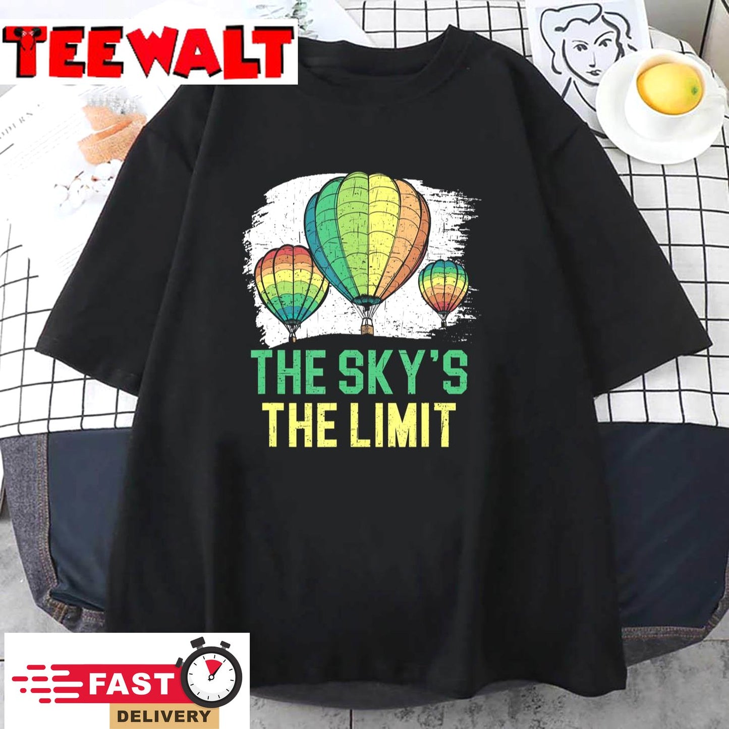 The Sky's The Limit Hot Air Balloon Ride Flying T-Shirt