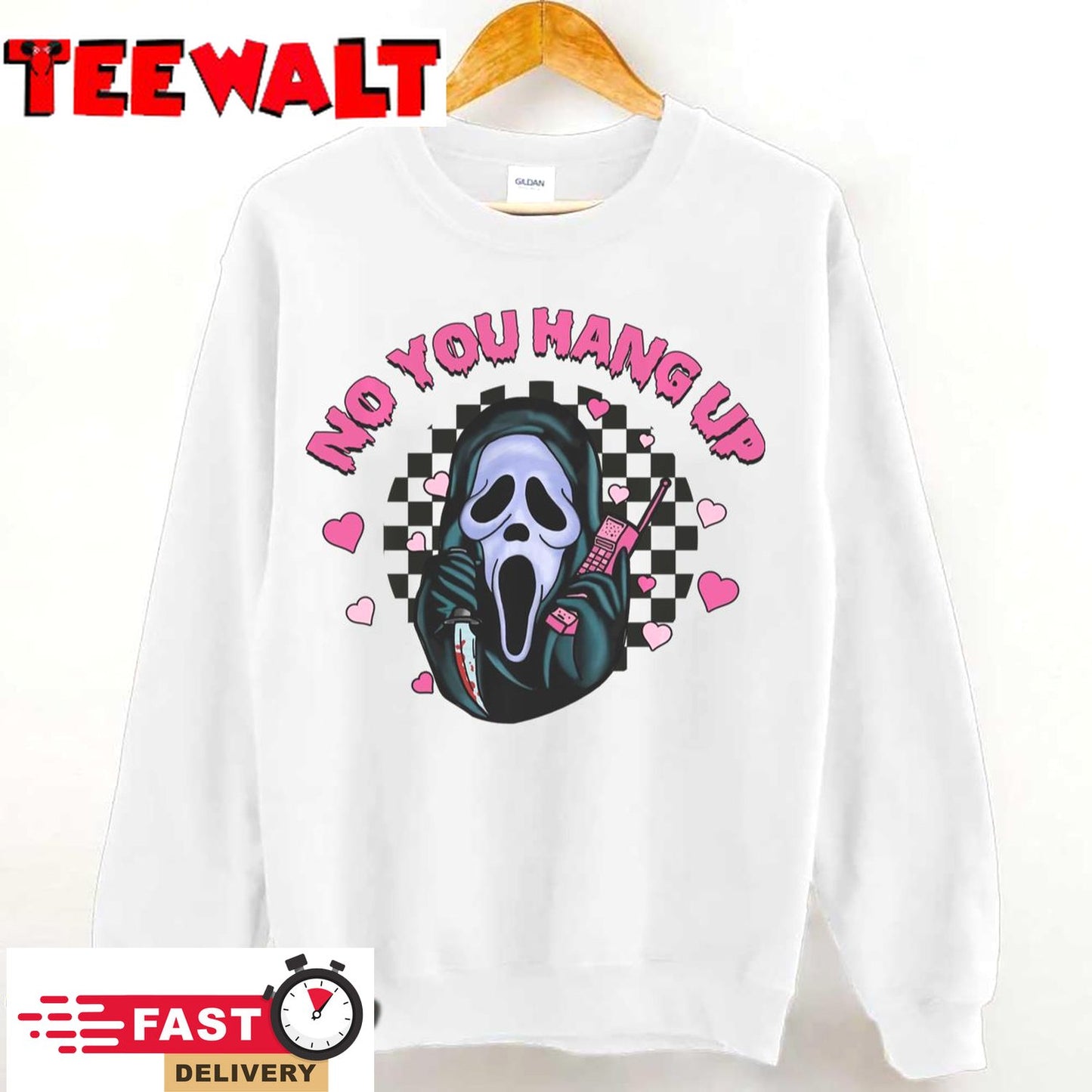 No You Hang Up Funny Ghost Calling Halloween Sweatshirt