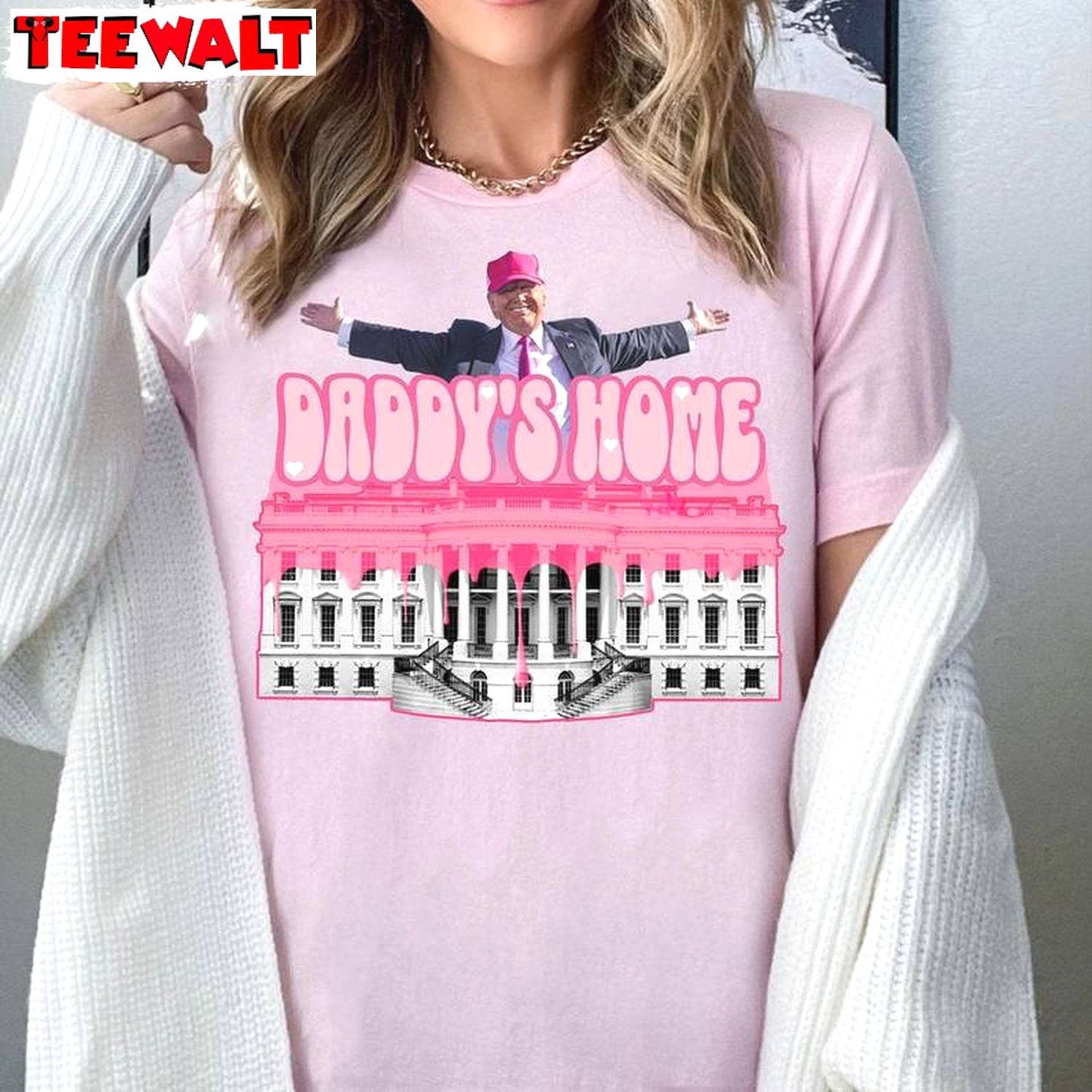 Daddy's Home Shirt, Trump 2024 Republican Long Sleeve