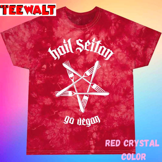 Hail Seitan Go Vegan Unisex Tie Dye Tee