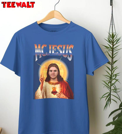 Creative McJesus Comfort Shirt, Oilers Mcdavid Short Sleeve Crewneck