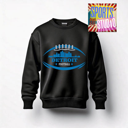 Detroit Football Sports Design With Skyline For Cricut