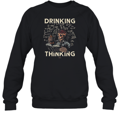 Drinking Thinking Skull Scholar T-Shirt