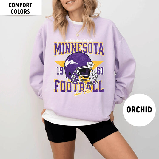 Vintage Minnesota Football Crewneck Sweatshirt - The Vikes Fan Apparel