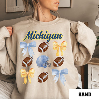 Coquette Michigan Football Sweatshirt - College Game Day Shirt