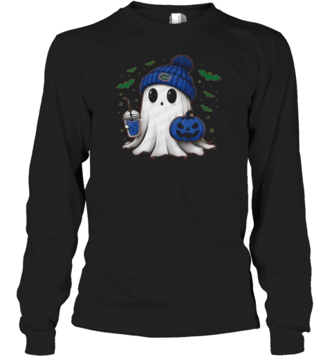 Halloween Florida Gators Ncaa Football Fan Ghost With Pumpkin T-Shirt