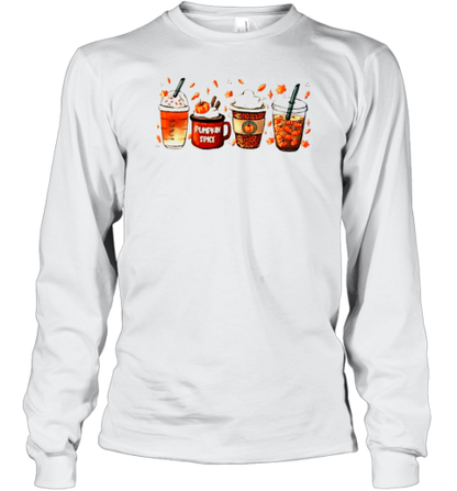 Fall Coffee Pumpkin Happy Halloween T-Shirt